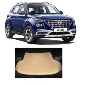 7D Car Trunk/Boot/Dicky PU Leatherette Mat for	Venue  - Beige